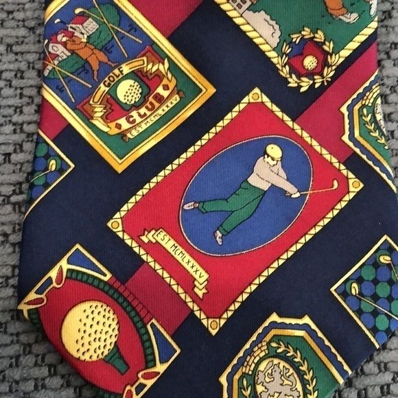 TOMMY Hilfiger golf themed necktie. - Picture 2 of 6